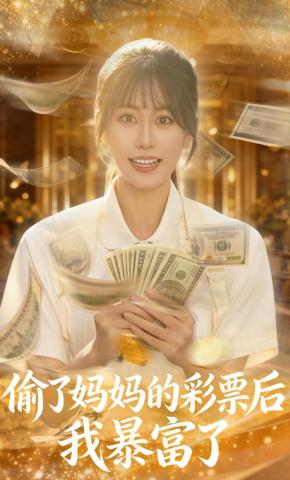 短剧《偷了妈妈的彩票后，我暴富了》海报