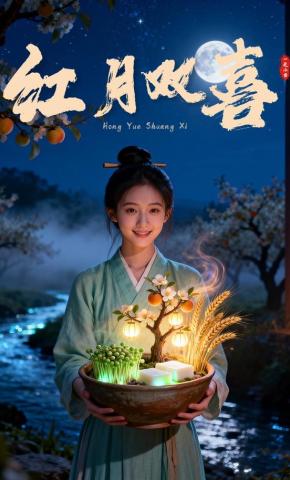 短剧《红月双喜》海报