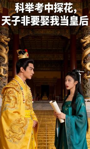 短剧《科举考中探花，天子非要娶我当皇后》海报