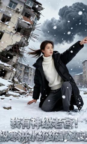 短剧《我有神级老爸！极寒洪水统统靠边站》海报