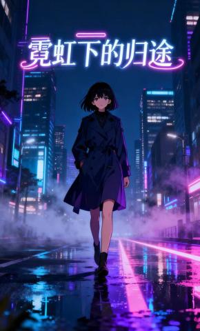 短剧《霓虹下的归途》海报