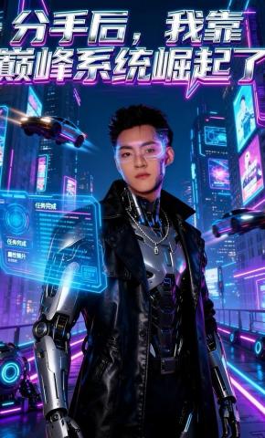 短剧《分手后，我靠巅峰系统崛起了》海报