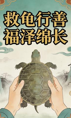 短剧《救龟行善，福泽绵长》海报