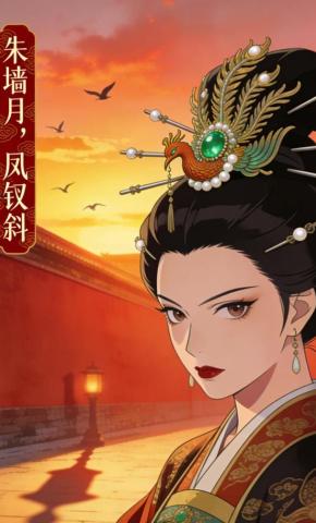 短剧《朱墙月，凤钗斜》海报