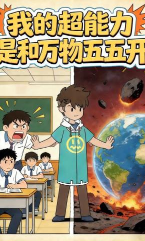 短剧《我的超能力是和万物五五开》海报