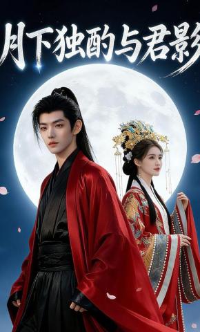 短剧《月下独酌与君影》海报