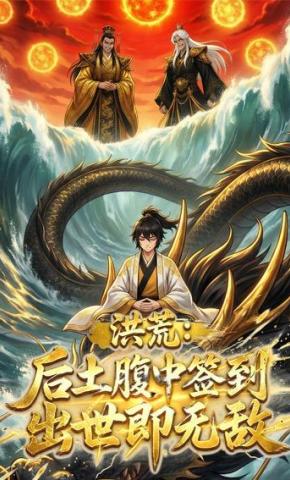 短剧《洪荒：后土腹中签到，出世即无敌》海报