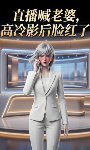 短剧《直播喊老婆，高冷影后脸红了》海报