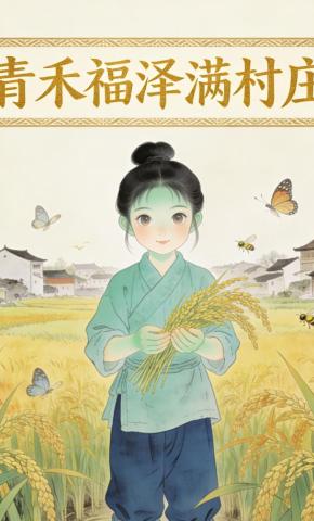 短剧《青禾福泽满村庄》海报