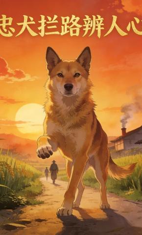 短剧《忠犬拦路辨人心》海报