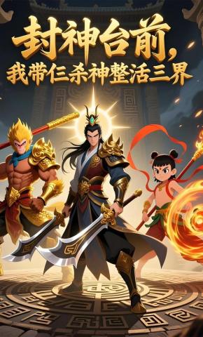 短剧《封神台前，我带仨杀神整活三界》海报