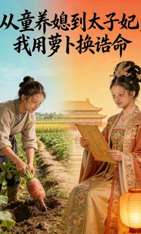短剧《从童养媳到太子妃，我用萝卜换诰命》海报