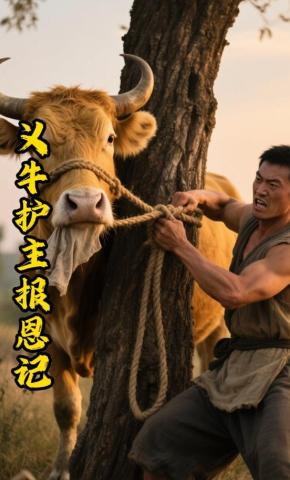 短剧《义牛护主报恩记》海报