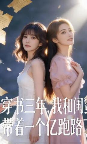 短剧《穿书三年，我和闺蜜带着一个亿跑路了》海报