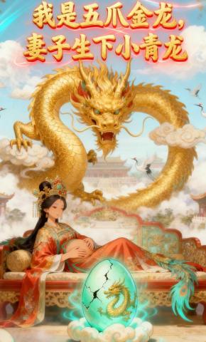 短剧《我是五爪金龙，妻子生下小青龙》海报