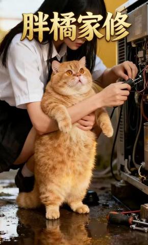 短剧《胖橘家修》海报