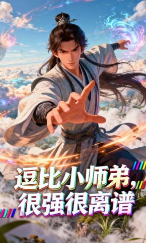 短剧《逗比小师弟,很强很离谱》海报