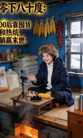 短剧《零下八十度：00后靠囤货和热炕躺赢末世》海报