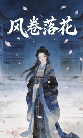 短剧《风卷落花》海报