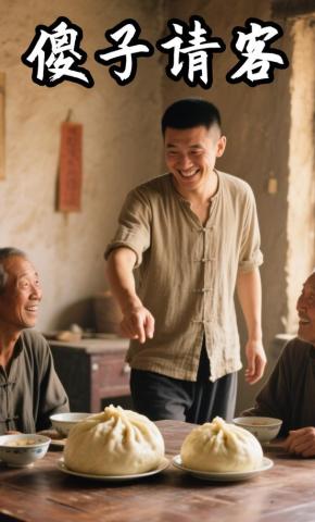 短剧《傻子请客》海报