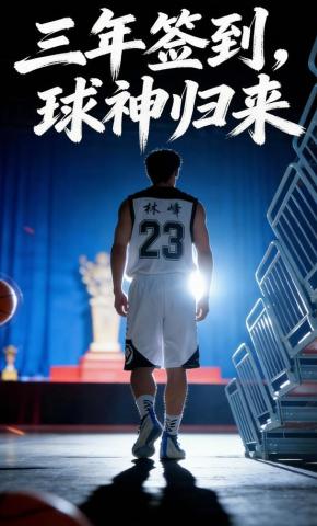 短剧《三年签到，球神归来》海报