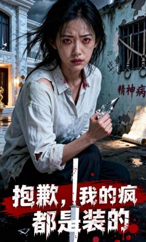 短剧《抱歉，我的疯是装的》海报