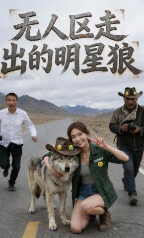 短剧《无人区走出的明星狼》海报