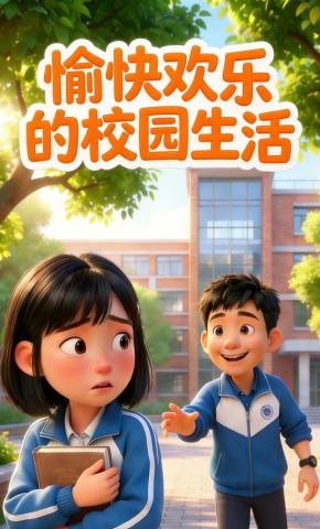 短剧《愉快欢乐的校园生活》海报