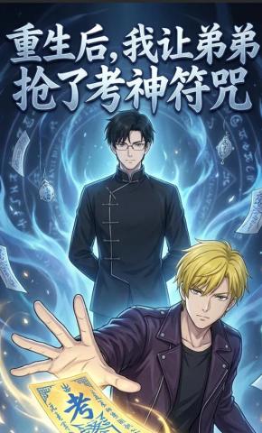 短剧《重生后，我让弟弟抢了考神符咒》海报