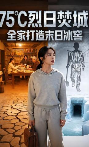 短剧《75℃烈日焚城：全家打造末日冰窖》海报