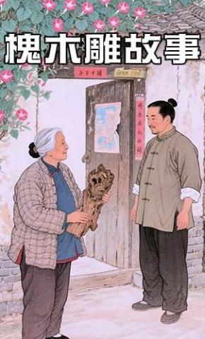 短剧《槐木雕故事》海报