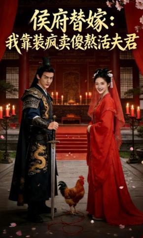 短剧《侯府替嫁：我靠装疯卖傻熬活夫君》海报