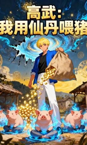 短剧《高武：我用仙丹喂猪》海报