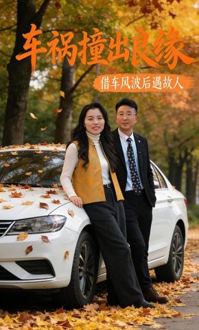 短剧《车祸撞出良缘借车风波后遇故人》海报