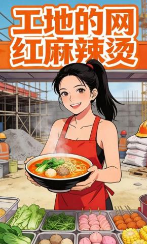 短剧《工地的网红麻辣烫》海报