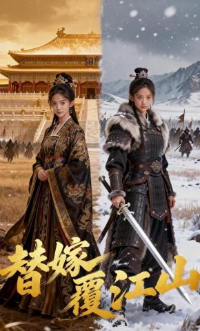 短剧《替嫁覆江山》海报