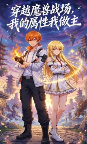 短剧《穿越魔兽战场，我的属性我做主》海报