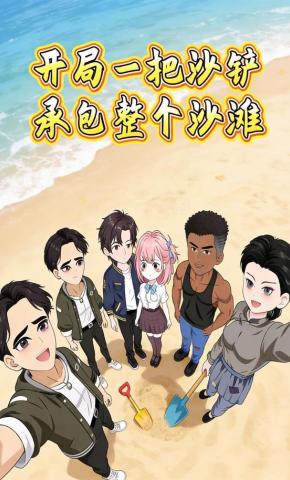 短剧《开局一把沙铲承包整个沙滩》海报