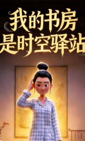 短剧《我的书房是时空驿站》海报