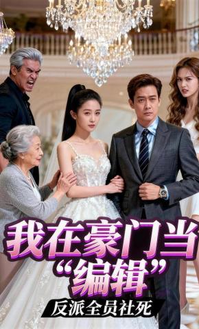 短剧《我在豪门当“编辑”，反派全员社死》海报