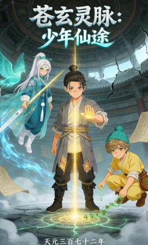 短剧《苍玄灵脉：少年仙途》海报