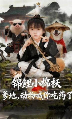 短剧《锦鲤小棉袄爹地，动物喊你吃药了》海报