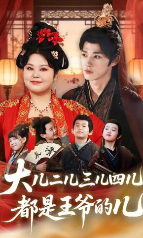 短剧《大儿二儿三儿四儿，都是王爷的儿》海报