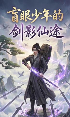 短剧《盲眼少年的剑影仙途》海报