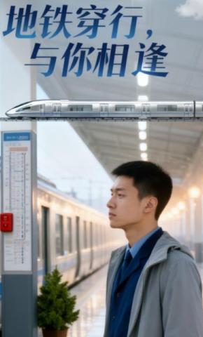 短剧《地铁穿行，与你相逢》海报
