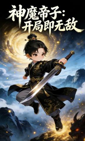 短剧《神魔帝子，开局即无敌》海报