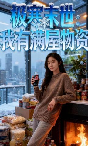 短剧《极寒末世：我有满屋物资》海报
