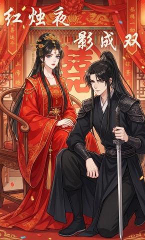 短剧《红烛夜，影成双》海报