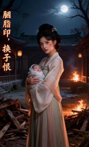 短剧《胭脂印，换子恨》海报