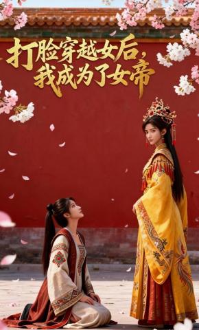 短剧《打脸穿越女后，我成为了女帝》海报